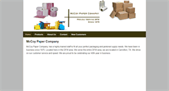 Desktop Screenshot of mccoypaper.com